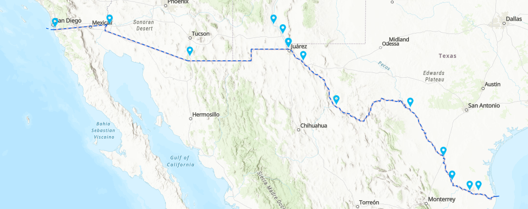 International Boundary and Water Commission Field Offices Map