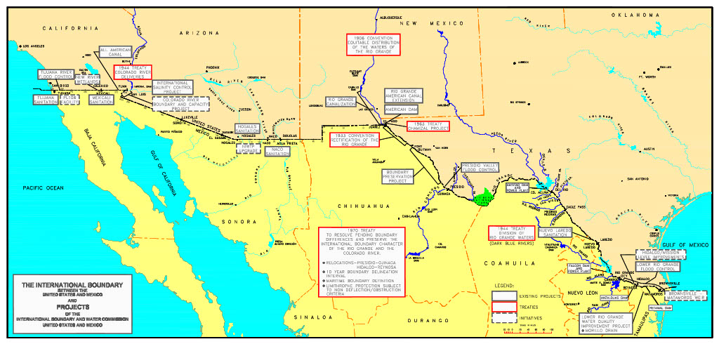 The International Boundary and Water Commission Projects on a Map