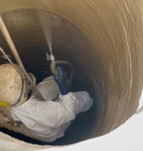 IOI existing manhole rehabilitation application of protective epoxy coating system in 2022