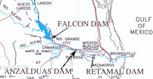 Lower Rio Grande Diversion Dam Locations