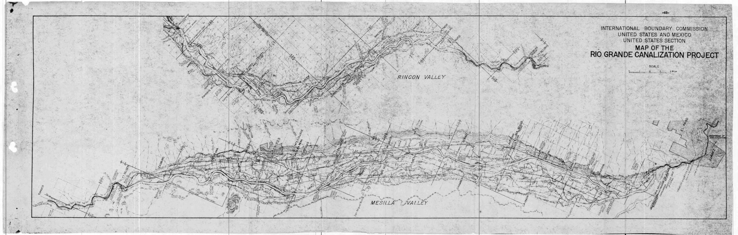 Map of the Rio Grande Canalization Project