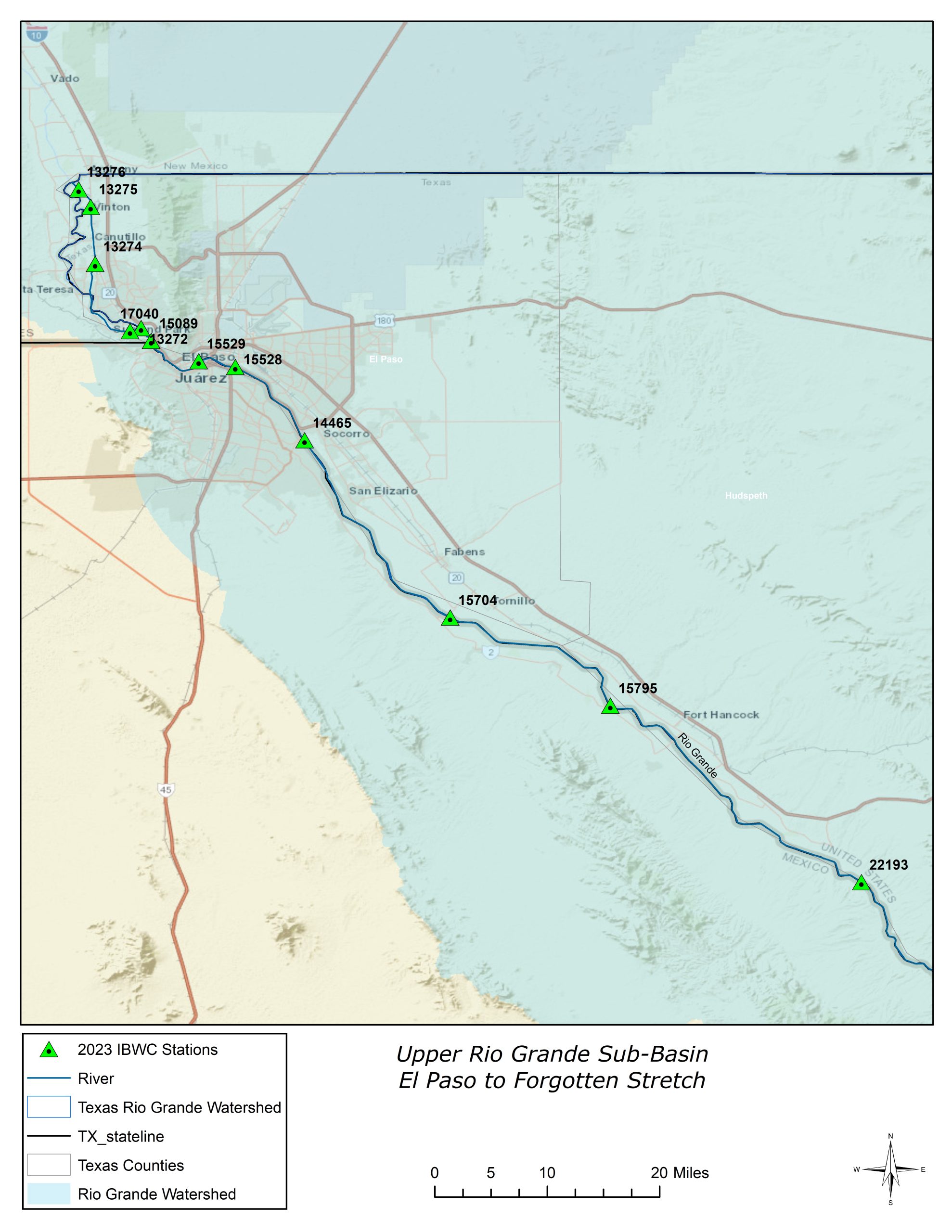 Upper Rio Grande Sub-Basin - El Paso to Forgotten Stretch
